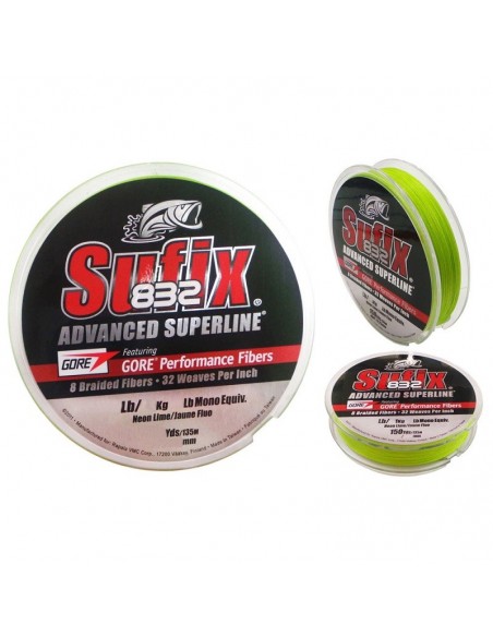 копие на Sufix 832 120M 0.20MM 0.20MM/13.50KG/30LB/Neon Lime