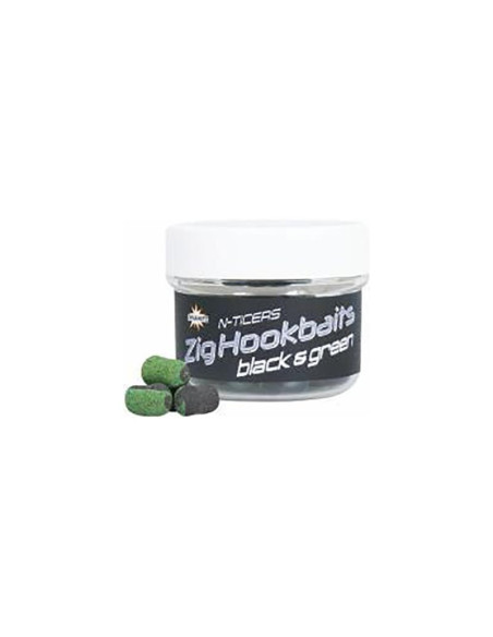 N-Ticers Zig Hookbaits Black & Green