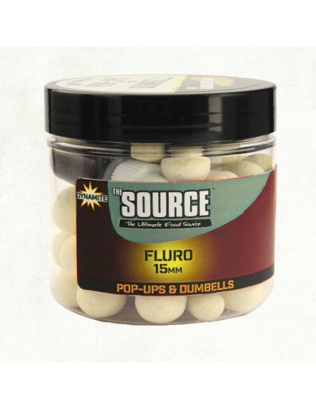 Source White Fluro Pop Ups and dumbells 10mm cutie