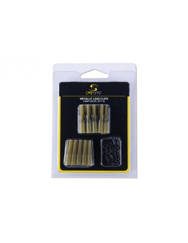 Metalic Lead Clip Pack WEED GREEN X 10