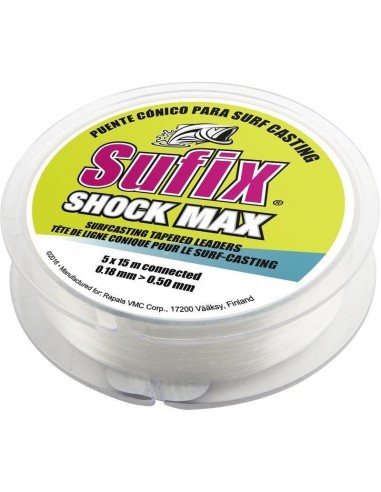 SHOCK MAX Конусовидна линия 15M * 5 0.18MM-0.50MM/CLEAR